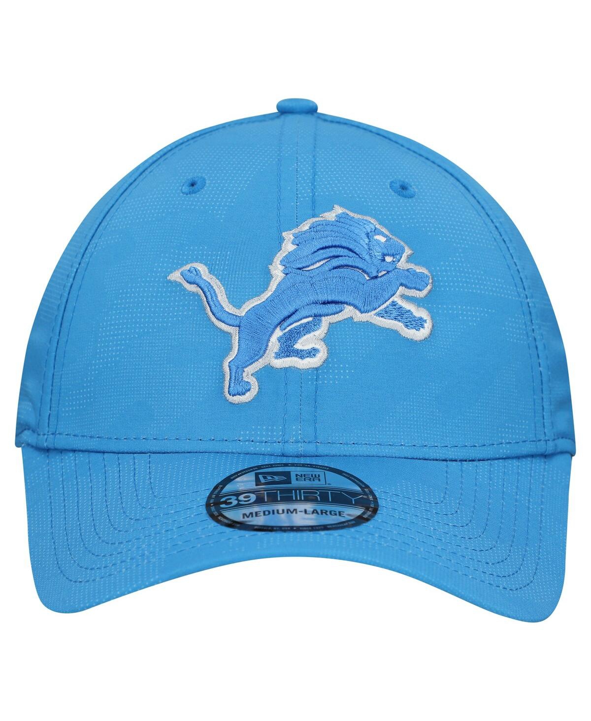 New Era Men'sâ Blue Detroit Lions Tonal Camo 39thirty Stretch Fit Hat In Blue