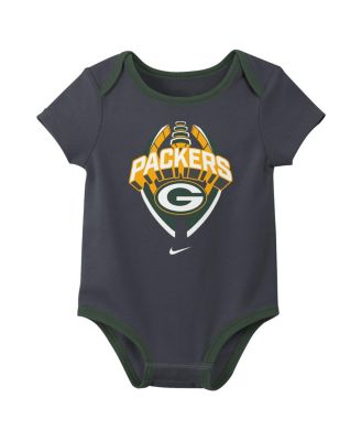 Baby Boys and Girls 3-Piece Green Bay Packers Bodysuit Set