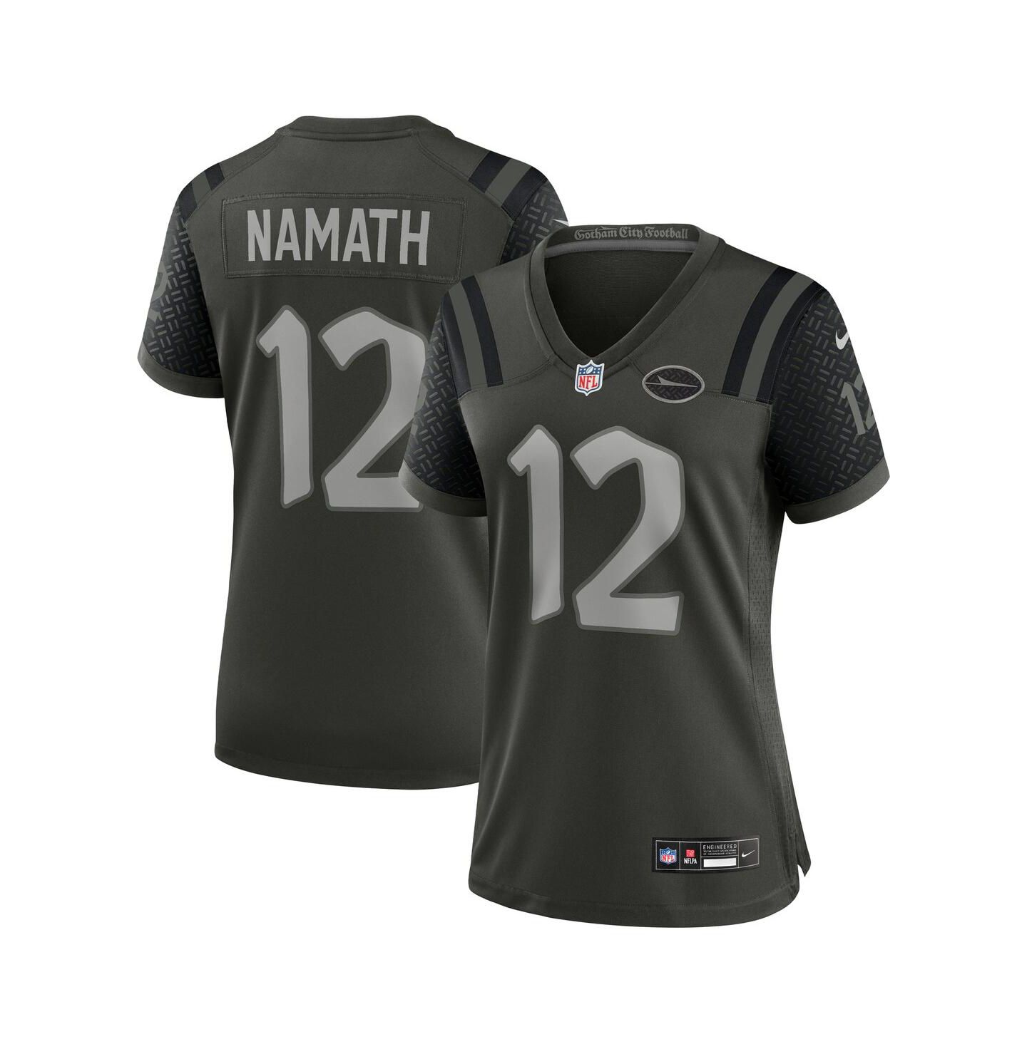 Женский топ Nike Joe Namath Gotham Green New York Jets 2025 Rivalries Collection Retired Player Game Jersey — фото 1