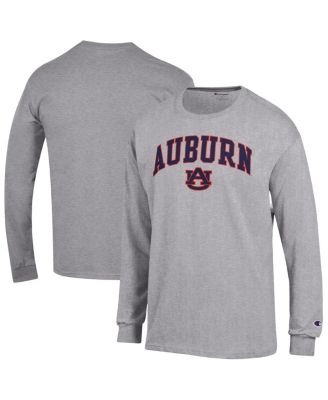 Champion - Men's Heather Gray Auburn Tigers Basic Arch Long Sleeve T-Shirt