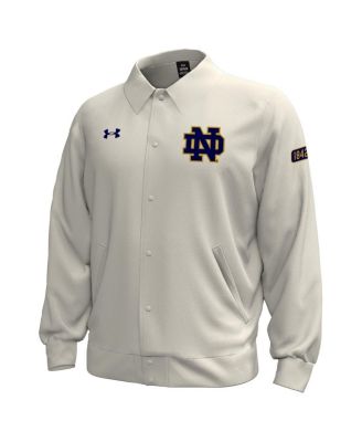 Under Armor Men's Stone Notre Dame Fighting Irish Gameday Icon Full-Snap Fleece Jacket