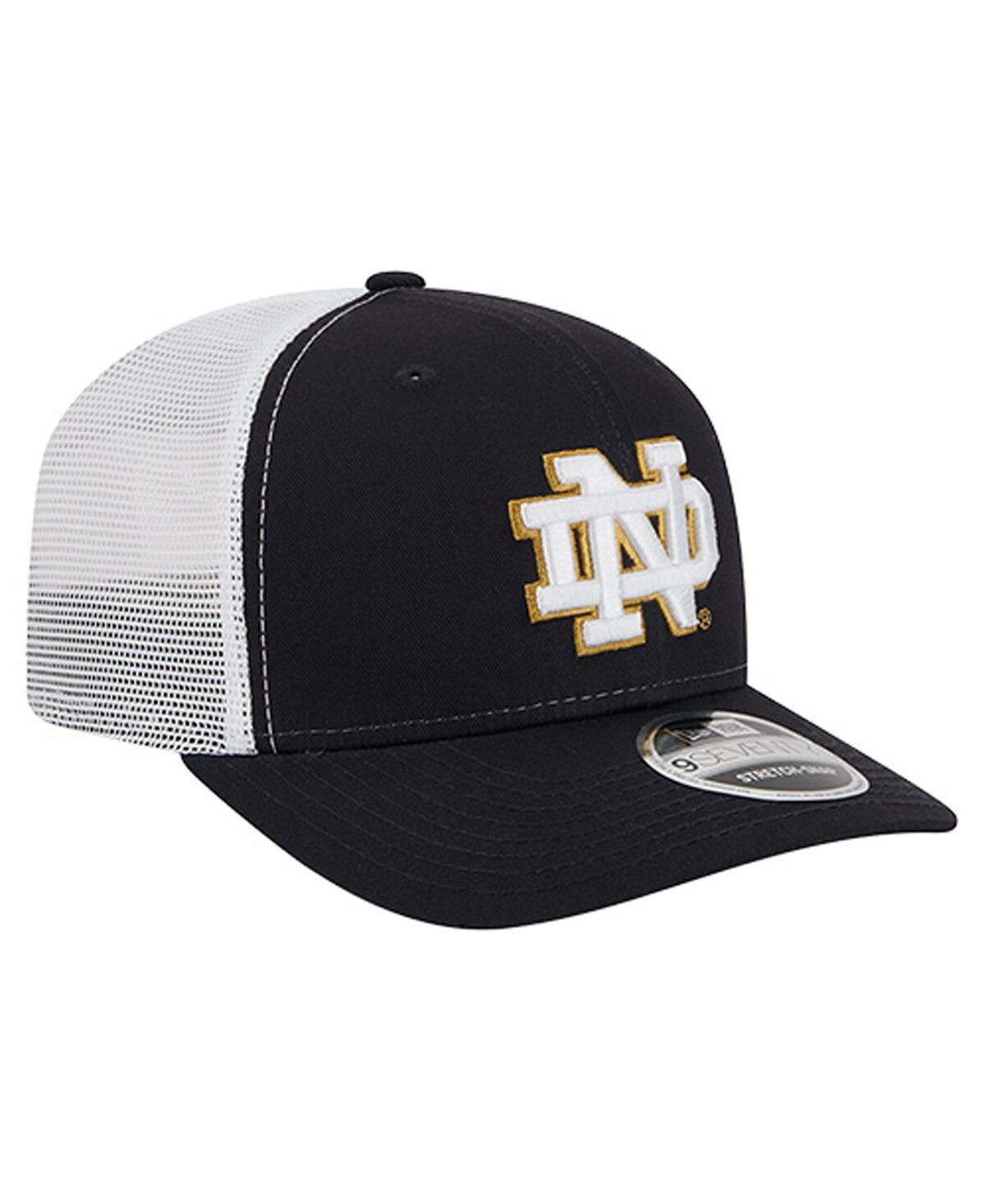 New Era Men'sâ Navy Notre Dame Fighting Irish Team 9seventy Coolera Trucker Adjustable Hat In Black