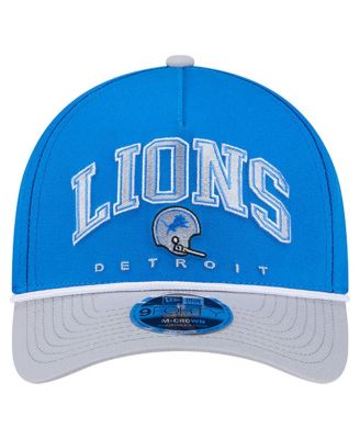Men's&nbsp;Blue Detroit Lions Throwback Arch 9FORTY A-Frame Adjustable Hat