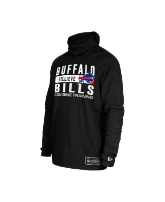 Men's Black Buffalo Bills Functional Fandom Balaclava Helmet Stripe Tri-Blend Hoodie