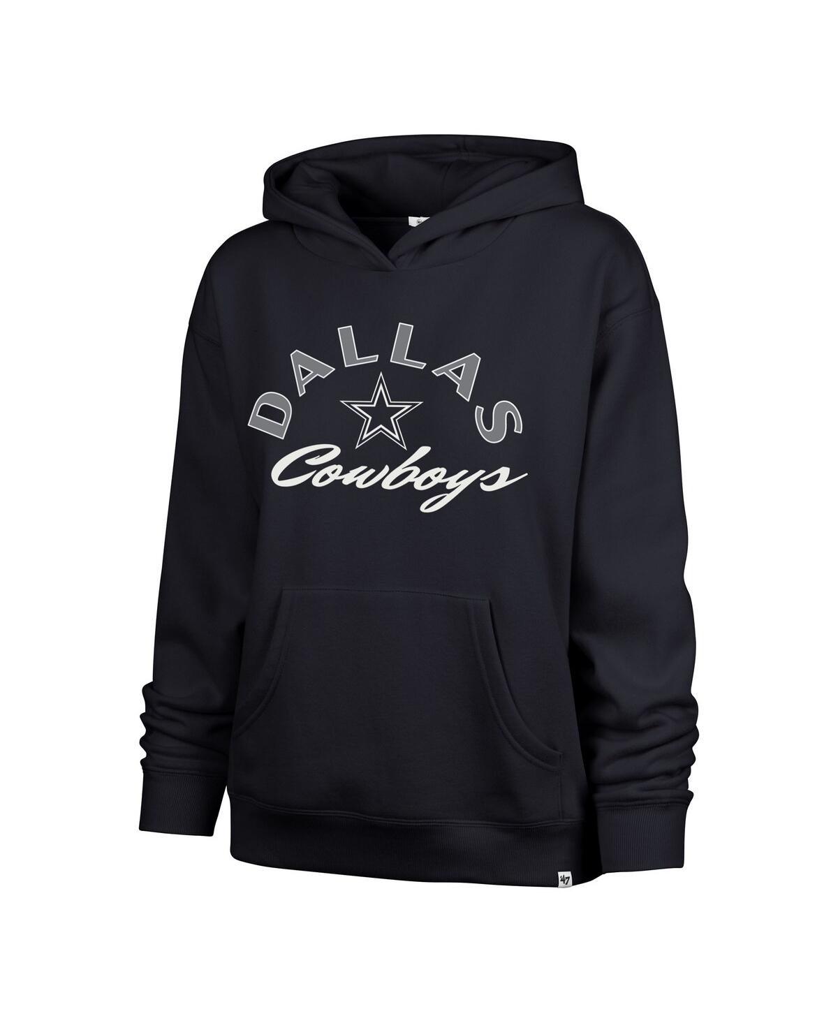 47 Brand Women's Navy Dallas Cowboys Whirlwind Naomi Pullover Hoodie In Blue