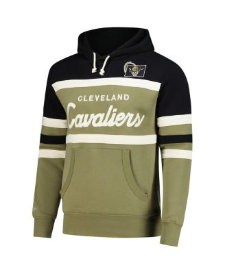 Men's Olive/Black Cleveland Cavaliers Double Clutch Head Coach Hoodie
