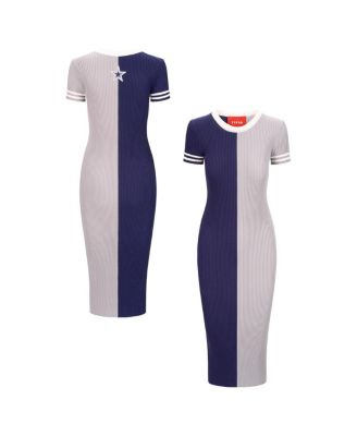 Staud - Women's Navy/Silver Dallas Cowboys Colleen Dress