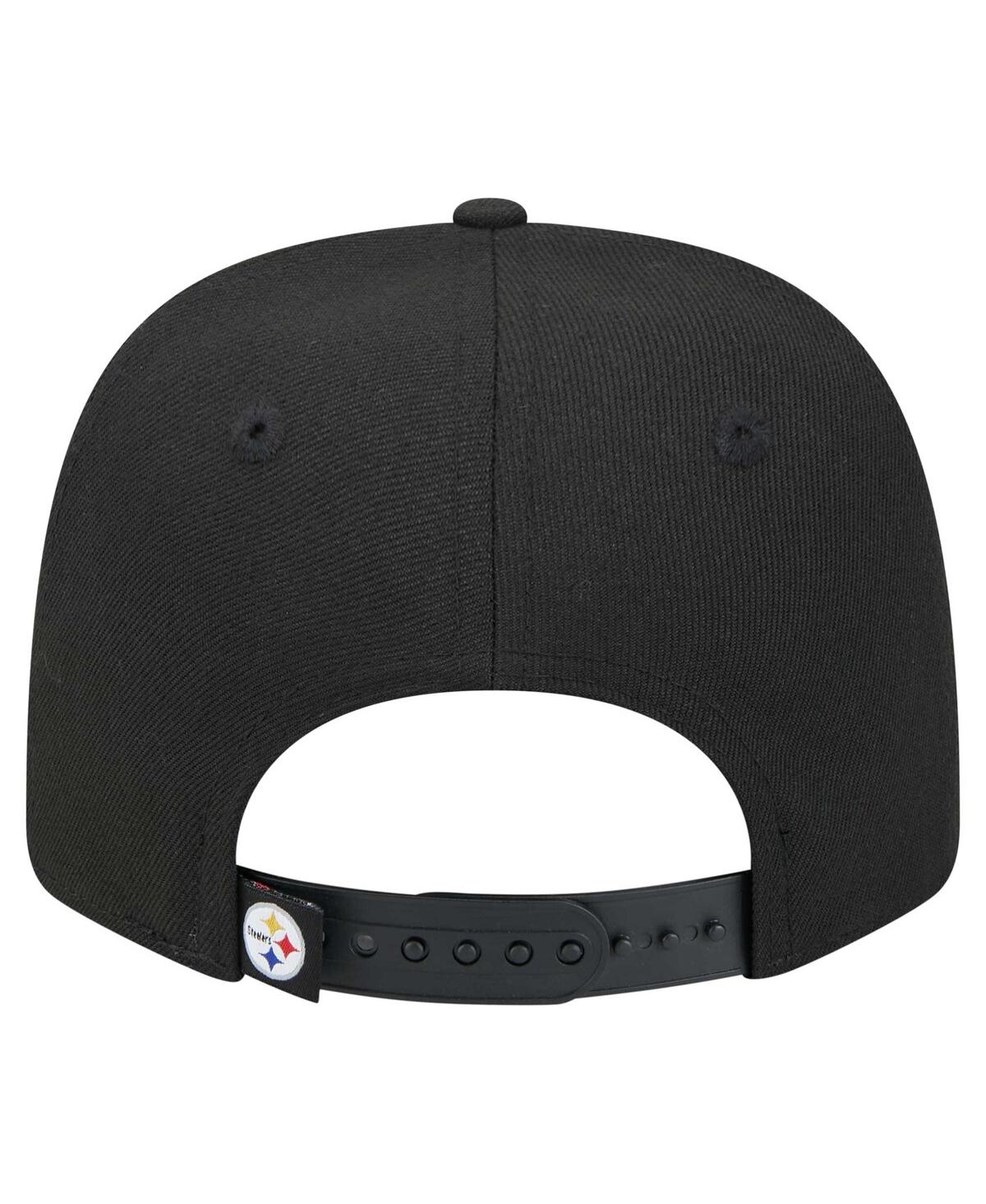 New Era Men'sâ Black Pittsburgh Steelers 9seventy Stretch Snap Hat In Black