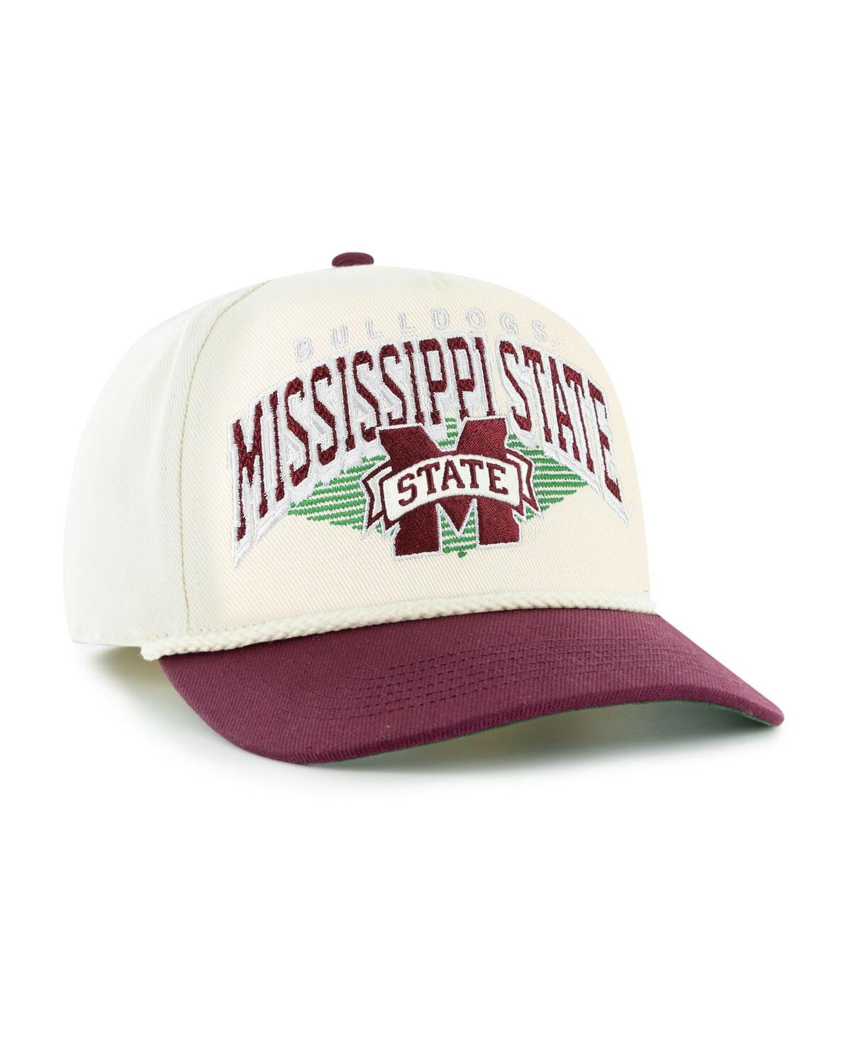 47 Brand Men's Natural Mississippi State Bulldogs Pomona Two-tone Rope Hitch Adjustable Hat In Neutral