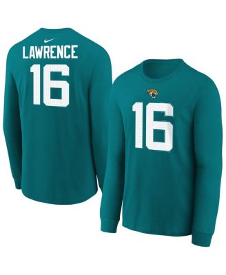 Nike - Big Boys and Girls Trevor Lawrence Teal Jacksonville Jaguars Player Name Number Long Sleeve T-Shirt