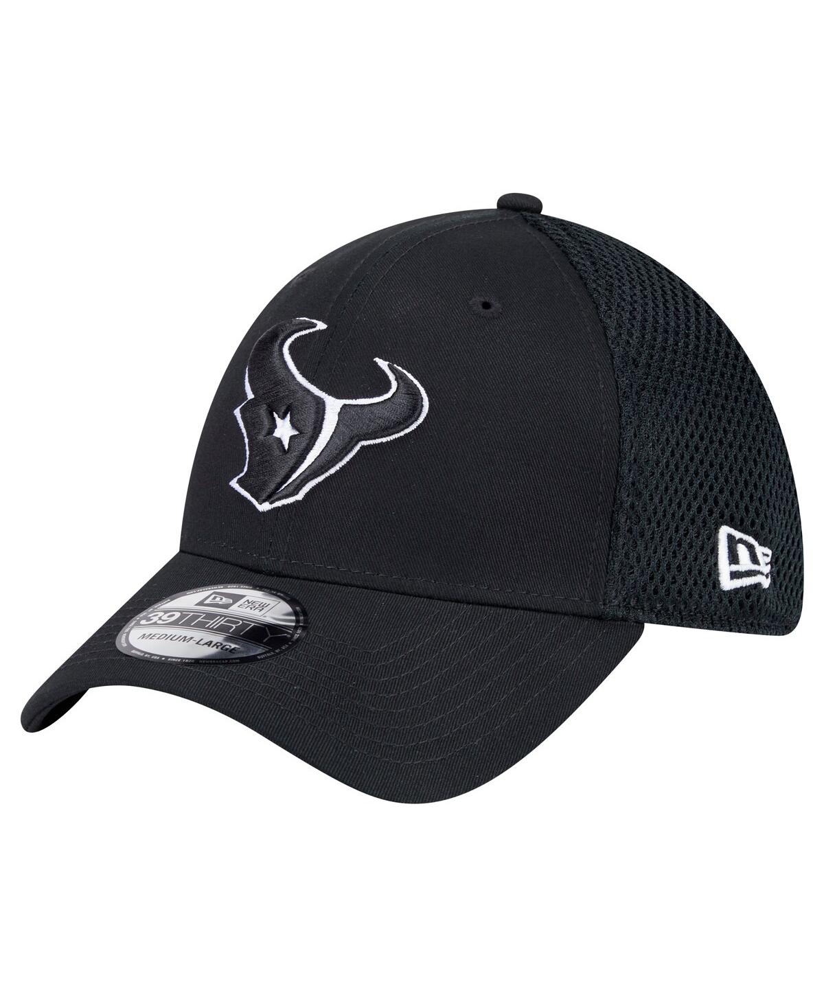 New Era Men'sâ Black Houston Texans Main Neo 39thirty Flex Hat In Black