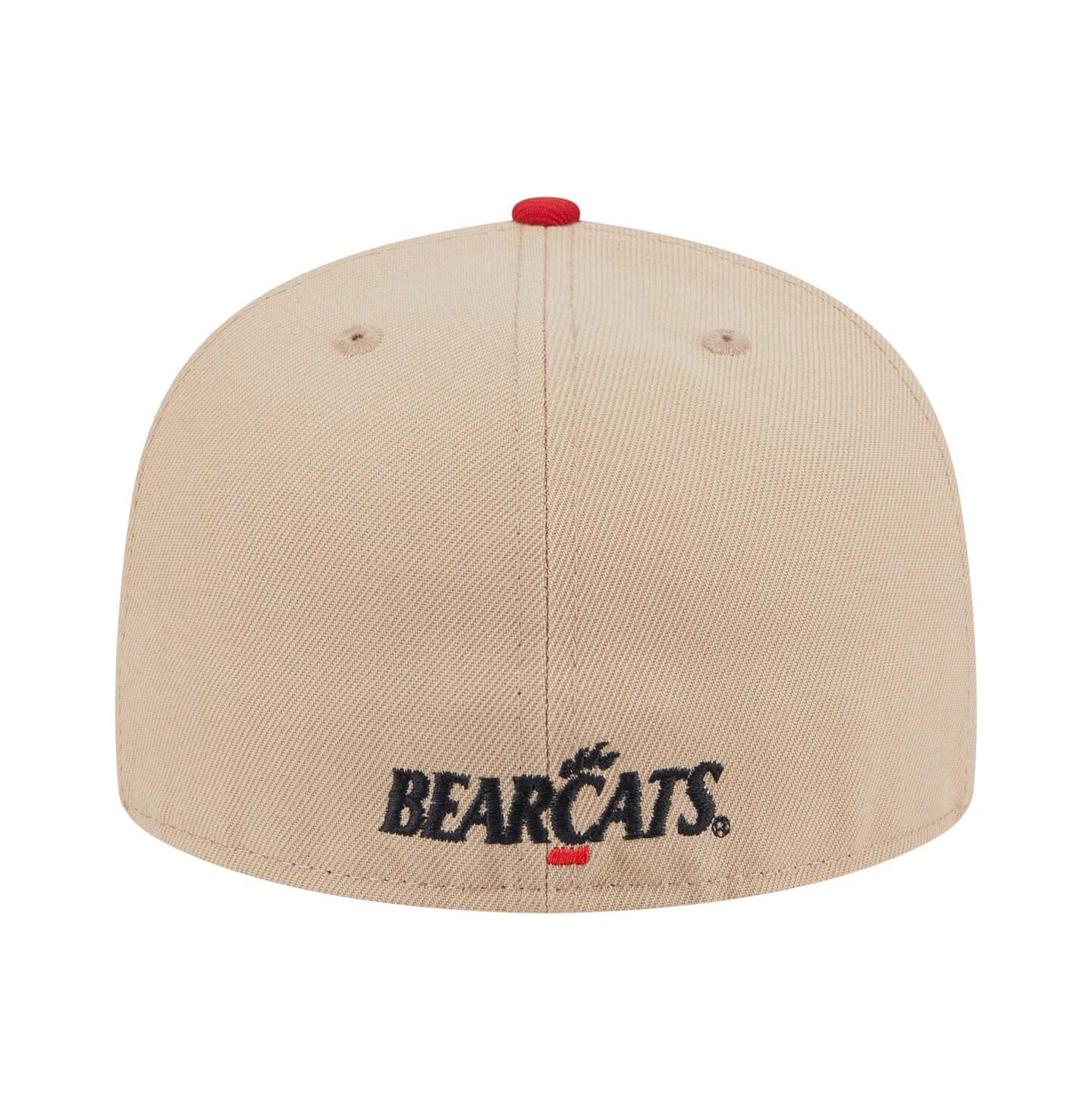 Мужская кепка New Era Khaki Cincinnati Bearcats Two-Tone 59FIFTY Fitted Hat — фото 2