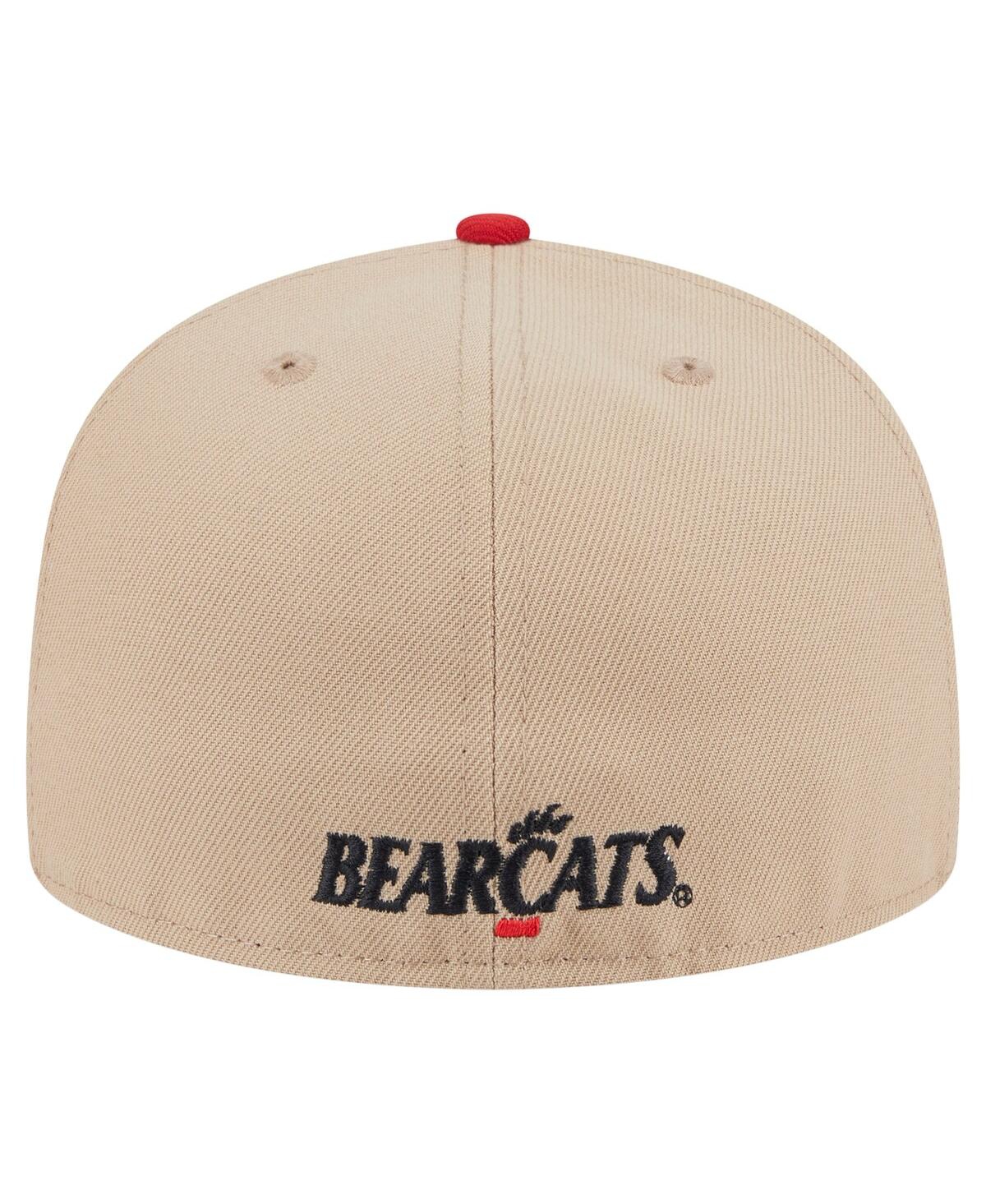 New Era Men'sâ Khaki Cincinnati Bearcats Two-tone 59fifty Fitted Hat In Brown