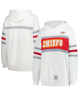 Mitchell & Ness - Women's White Kansas City Chiefs Plus Size Head Coach Throwback Pullover Hoodie