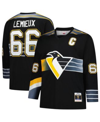 Mitchell & Ness - Men's&nbsp;Mario Lemieux Black Pittsburgh Penguins 1996/97 Blue Line 2.0 Jersey