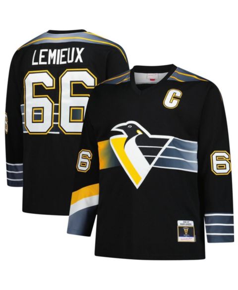 Мужской топ Mitchell & Ness Mario Lemieux Black Pittsburgh Penguins 1996/97 Blue Line 2.0 Jersey