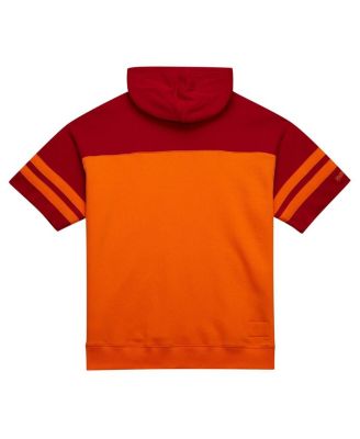 Men's&nbsp;Orange Tampa Bay Buccaneers Off Field Vintage Logo Short Sleeve Pullover Hoodie