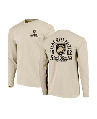 Men's Natural Army Black Knights Comfort Colors Mascot Overlay Long Sleeve T-Shirt