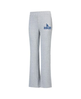 Women's Gray Los Angeles Dodgers Juniper Rib Knit Flare Sleep Pants