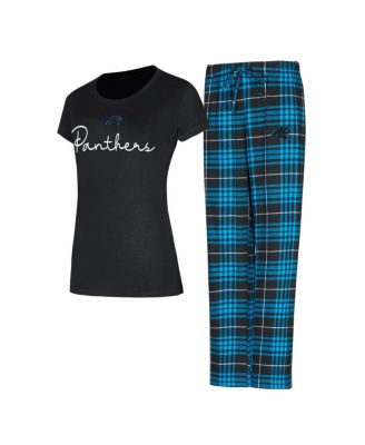 Concepts Sport - Women's 2-Piece Carolina Panthers Vector Top and Flannel Pants Sleep Set