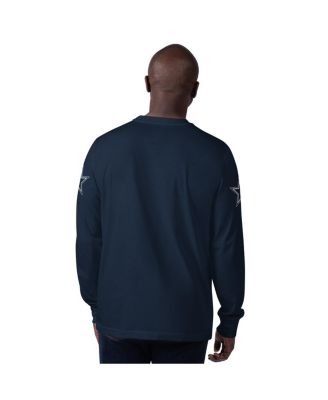 Men's Navy Dallas Cowboys Clutch Hit Long Sleeve T-Shirt