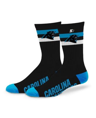 Starter - Men's and Women's Carolina Panthers Team Color Two-Stripe Crew Socks