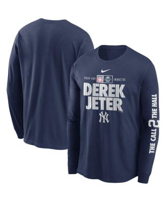 Nike - Men's Derek Jeter Navy New York Yankees 2020 MLB Hall of Fame Inductee The Call 2 The Hall Long Sleeve T-shirt
