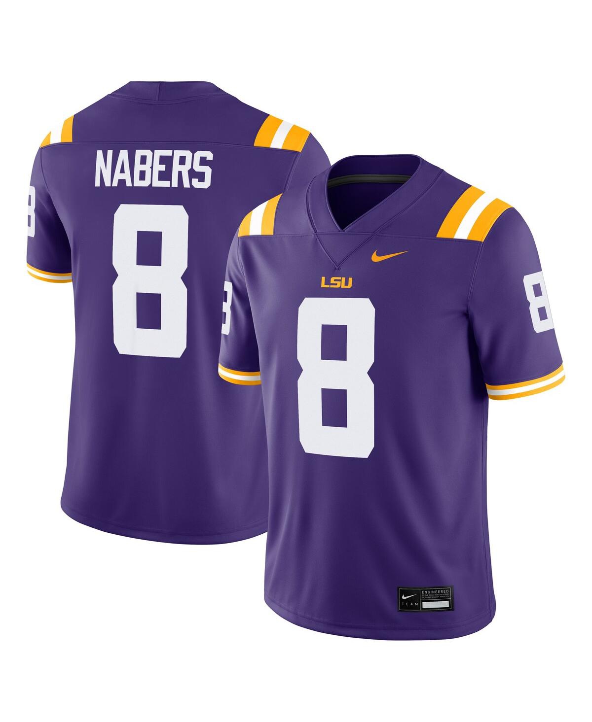 Nike Men's Malik Nabers Purple Lsu Tigers Player Game Jersey