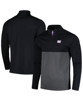 LevelWear - Men's&nbsp;Black NHL 2023 Hockey Fights Cancer Pursue Logo Quarter-Zip Top