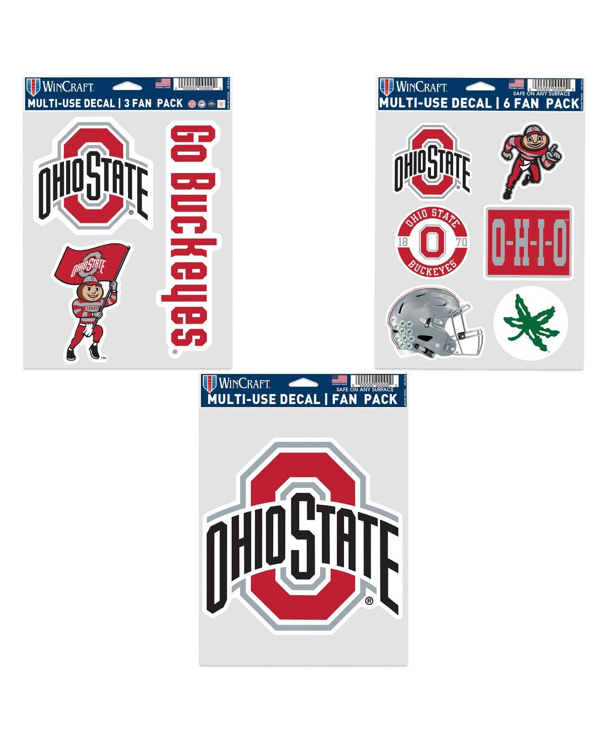 Wincraft 3-Pack Ohio State Buckeyes Fan Decal Set