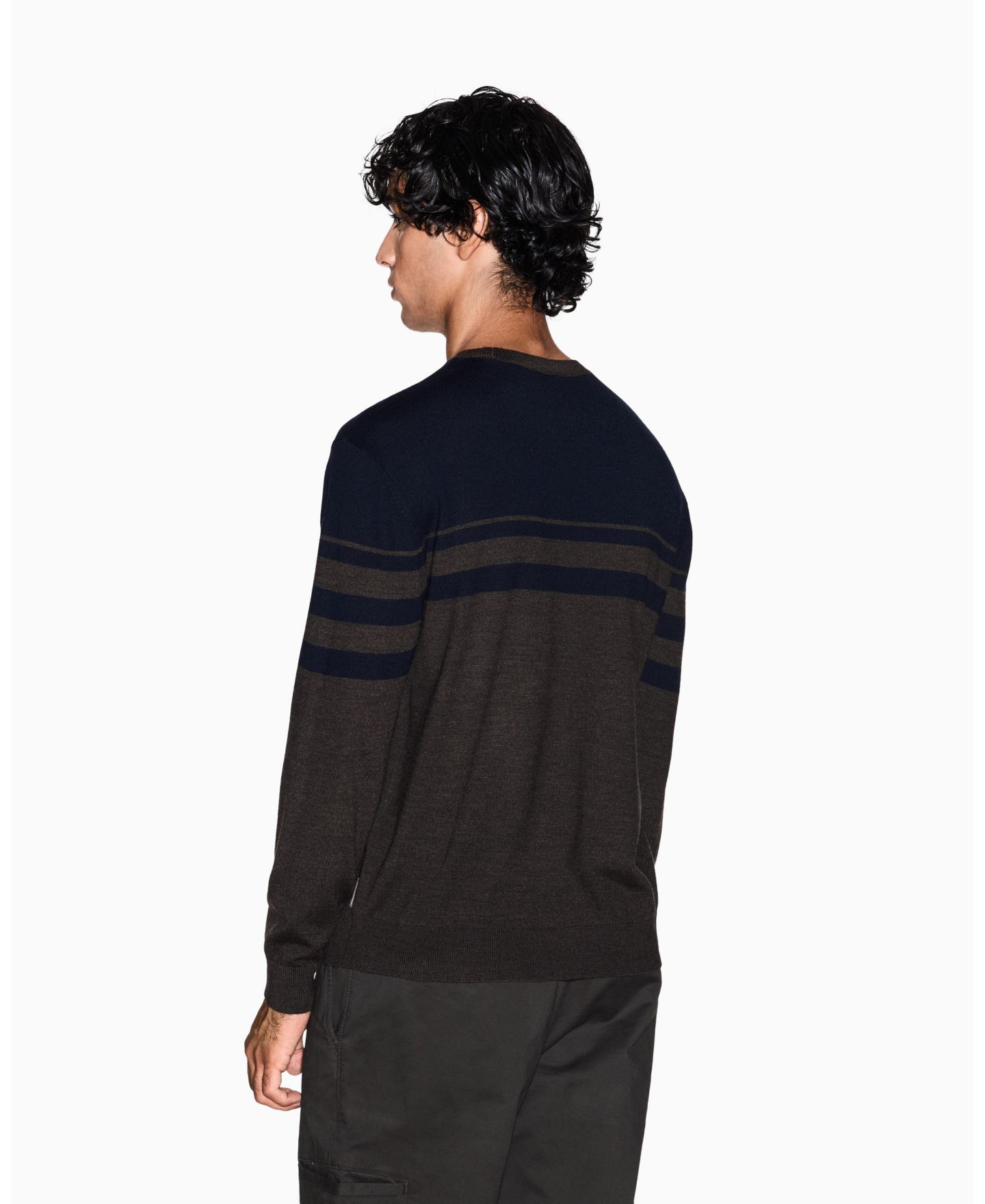 Мужской свитер A|X Armani Exchange Long Sleeve Wool Blend Color Block — фото 3
