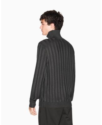 Men's Ribbed Quarter Zip Sweater