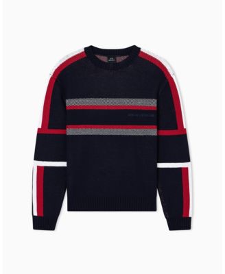 Men's Color Block Tape Sweater