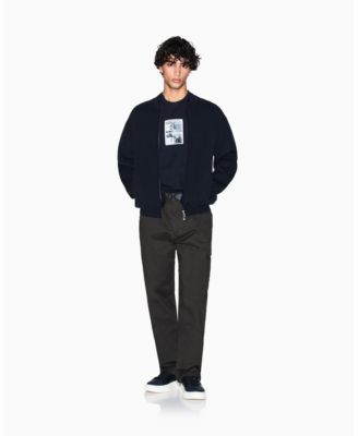 Men's Heavy Jersey Center Chest Grid Box T-Shirt