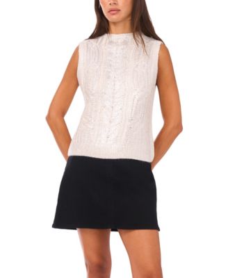 Vince Camuto - Women's Funnel Neck Cable Knit Top