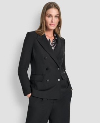 DKNY - Women's Double Breasted Long Sleeve Blazer