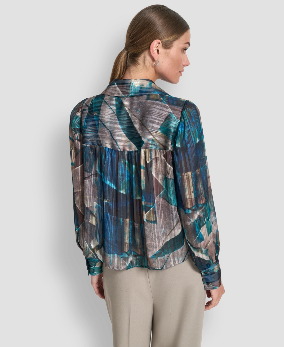 Dkny Women's Balloon Sleeve Shirt