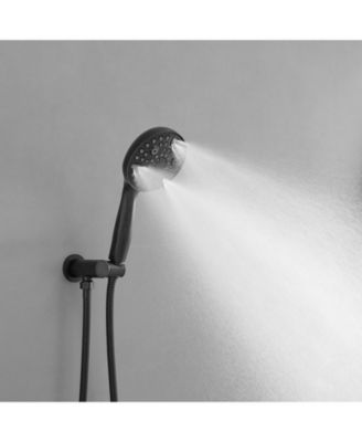 Single-Handle 1-Spray Round Rain Shower Faucet Set with Rain Shower Head & Hand Shower  (Valve Included)