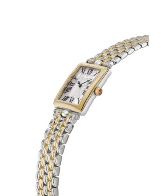 Women's Art Deco Carree Two-Tone Stainless Steel Bracelet Watch, 28mm