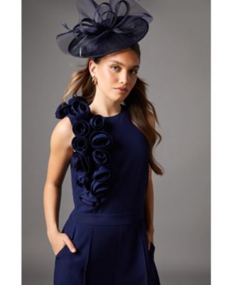 Women's Corsage Detail Pleated Jumpsuit