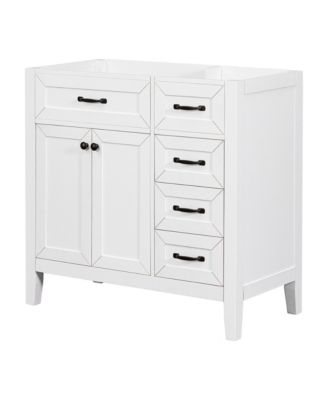 36" Bathroom Vanity, Cabinet Base Only, Bathroom Cabinet with Drawers, Solid Frame and MDF Board