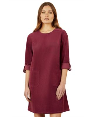 Women's Cord Tunic Dress With Pockets
