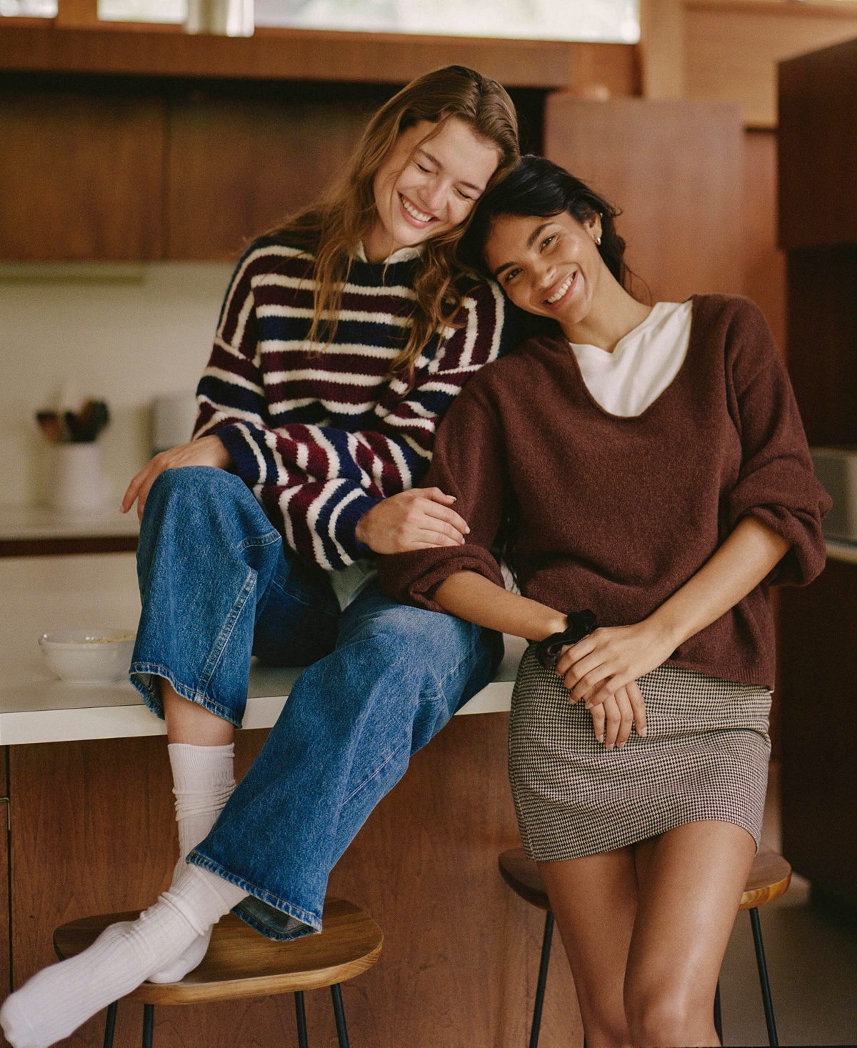 French Connection Women's Houndstooth Mini Skirt