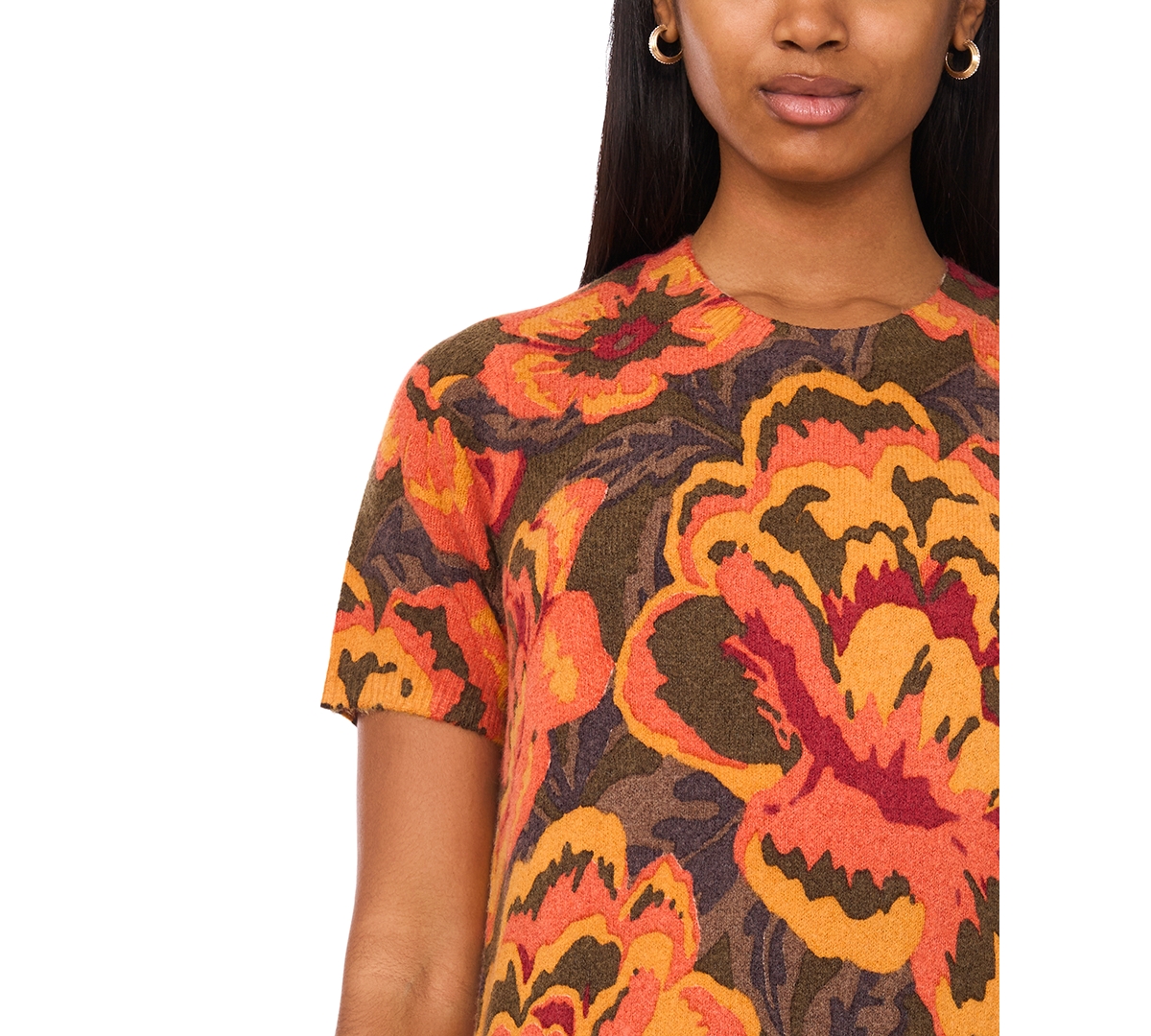 Msk Women's Short Sleeve Sweater Dress