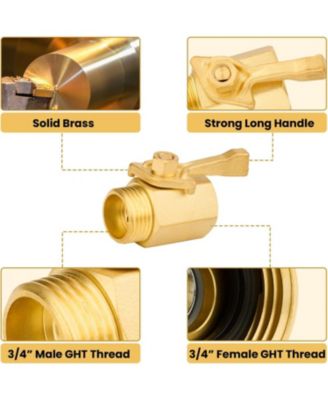 Brass Shut Off Valve Garden Hose Heavy Duty Connector Type A