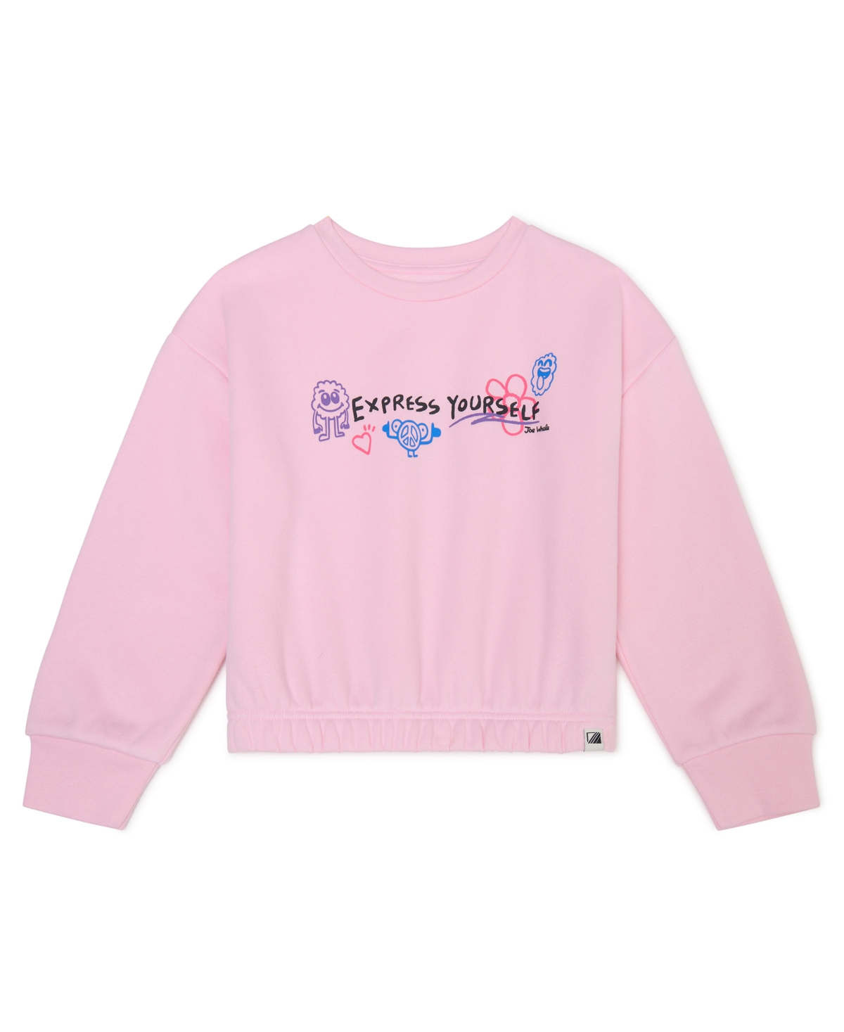 Color Lab Girls 2t-6x Crewneck Long Sleeve Sweatshirt In Pink