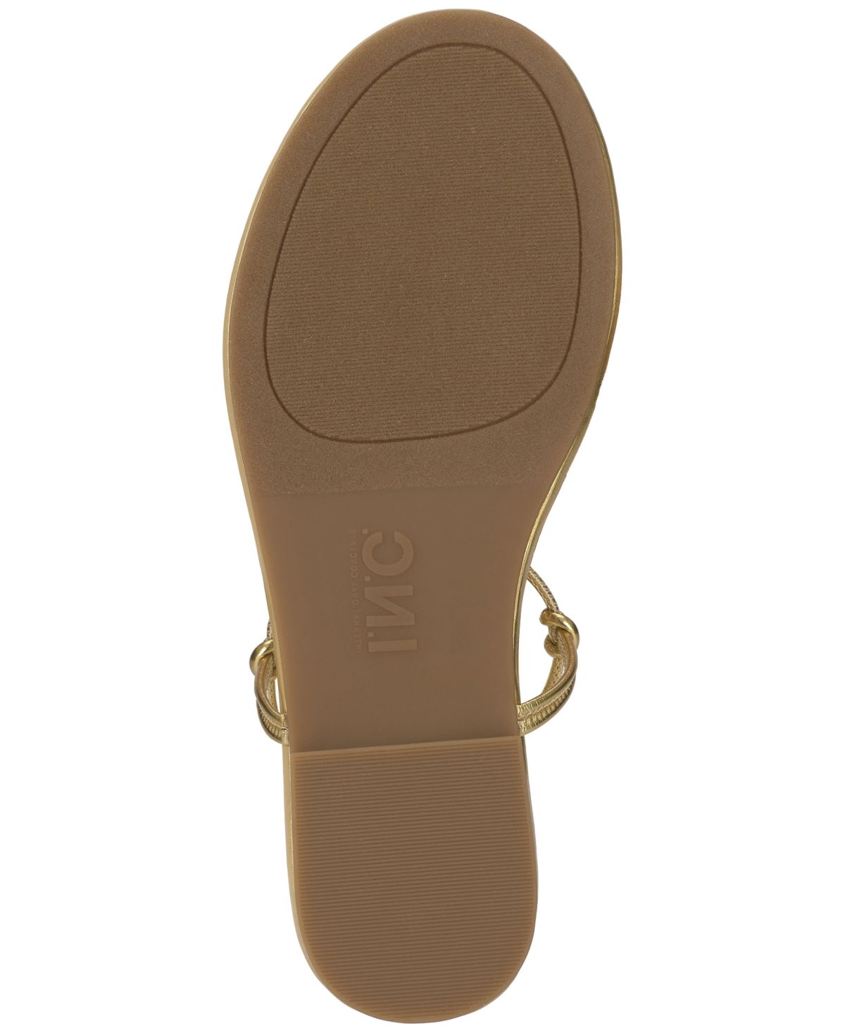Inc International Concepts Women's Hakima Lace-up Flat Sandals, Macy's Exclusive In Gold