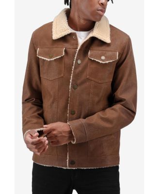 Men's Jacket With Faux Shearling Lining