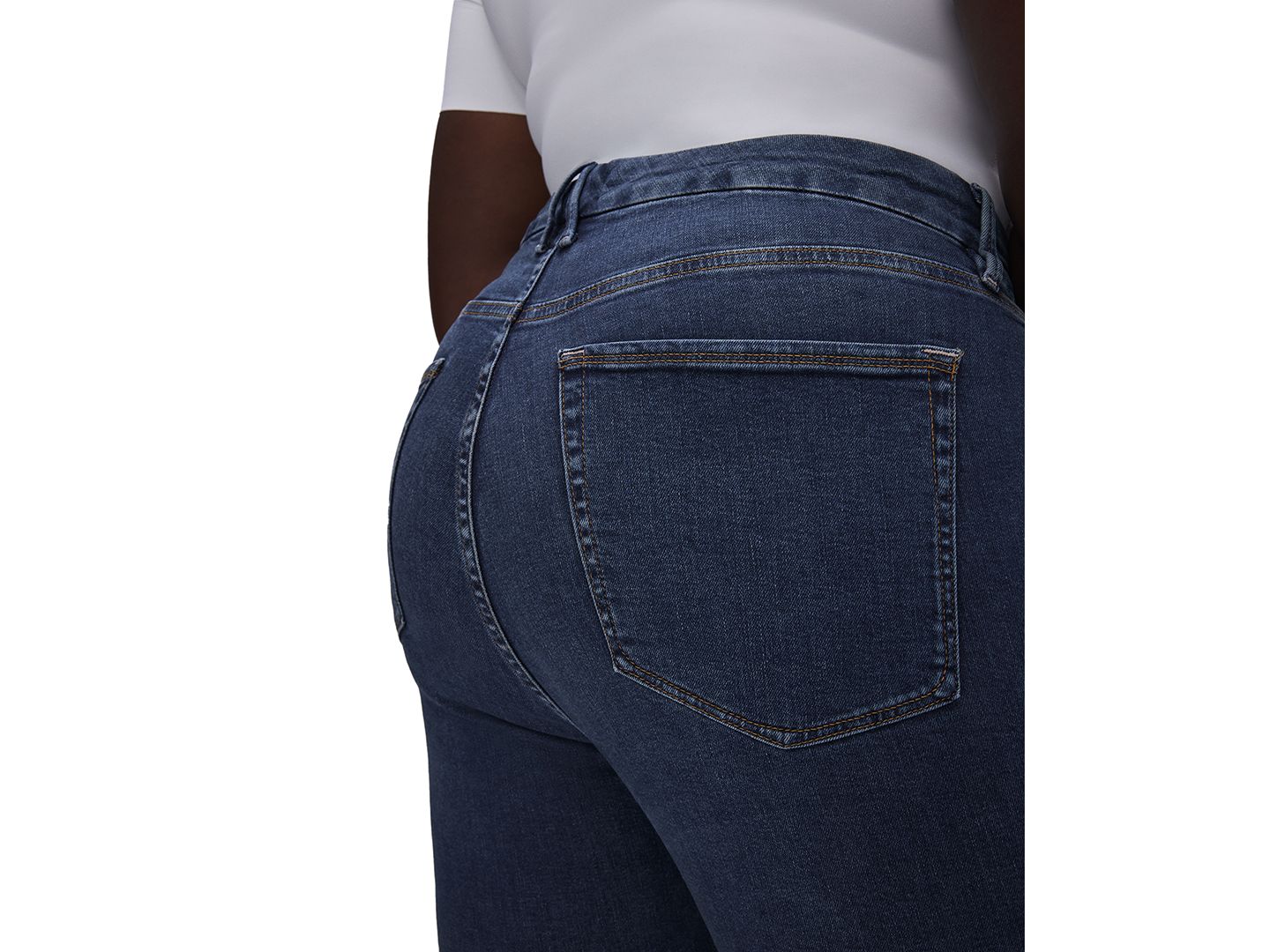 Женские джинсы Good American Good Legs Skinny Mid Rise Jeans, Regular & Plus Size, цвет: Синий — фото 9