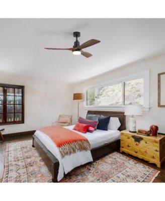 52-inch Modern 3 Blades 3 color Dimmable and Memory Function Light and Remote control Ceiling Fan